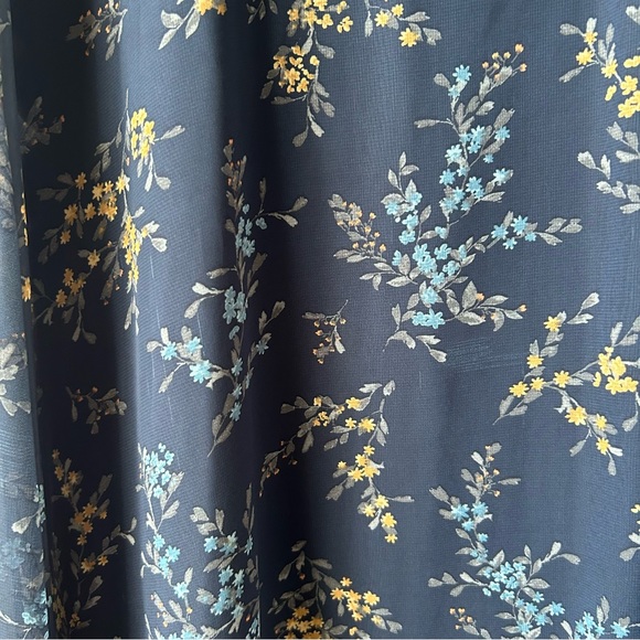 Neesees Dresses The Karlee Orange Creek Modest Maxi Chiffon Navy Floral Dress S - Picture 7 of 12